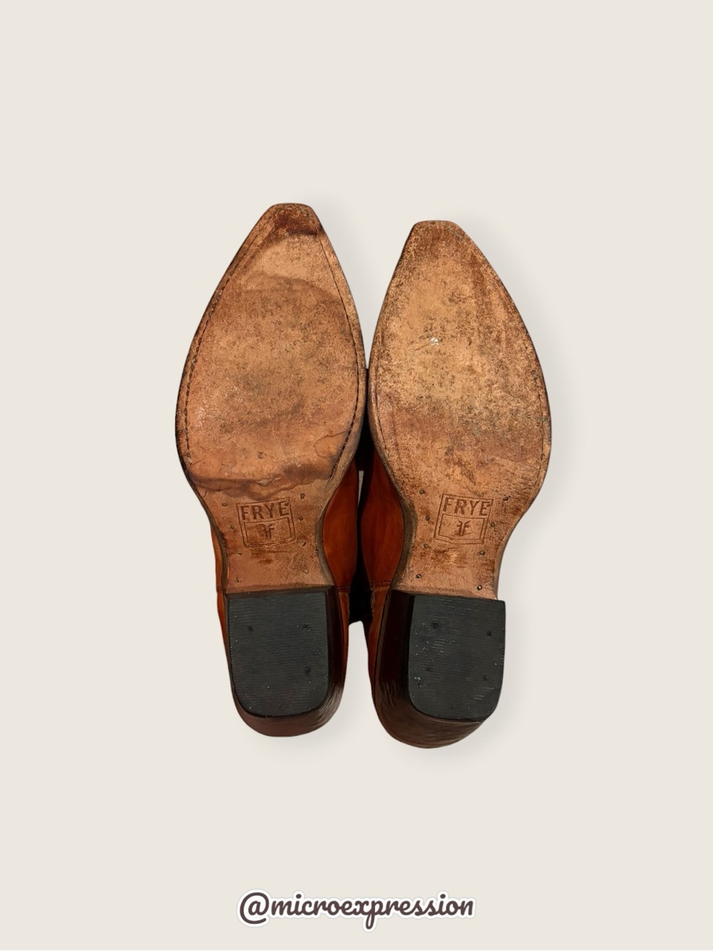 $369 Frye Sacha Moto Shortie Cognac Brown Leather Western Cowboy Ankle Booties - Picture 15 of 16
